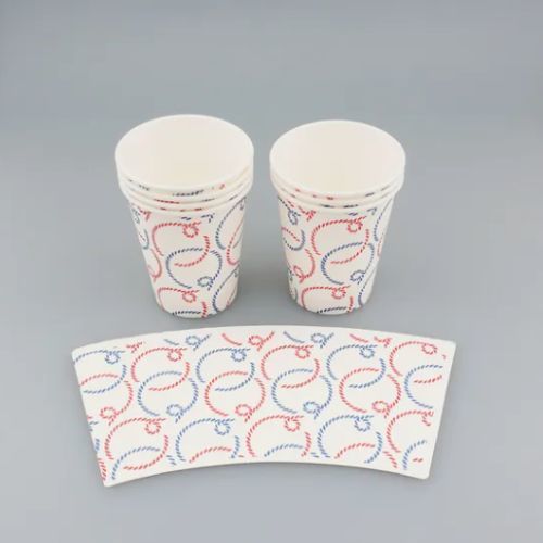 Quality 1-7 Various Colors Waterproof Paper Cup Fan Blanks with Factory Direct Customization for sale