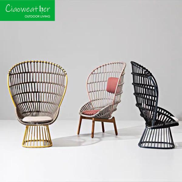 Modern Design Aluminum Frame Water Stain Resistant Comfy Cushioning High Back