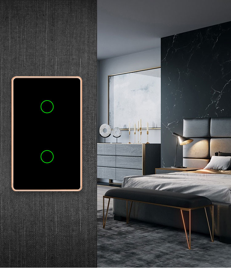 Smart Home Us Oem Wireless Touch Remote Controller Wall 2 Gang Switches Socket Alexa Smart Home Zigbee Light