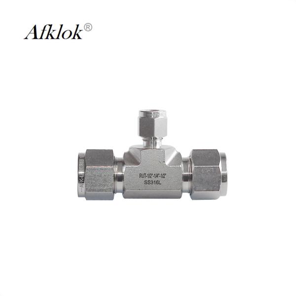 SS 316 Large Diameter Stainless Steel Tube 3000 Psi Three Way Connector Tee