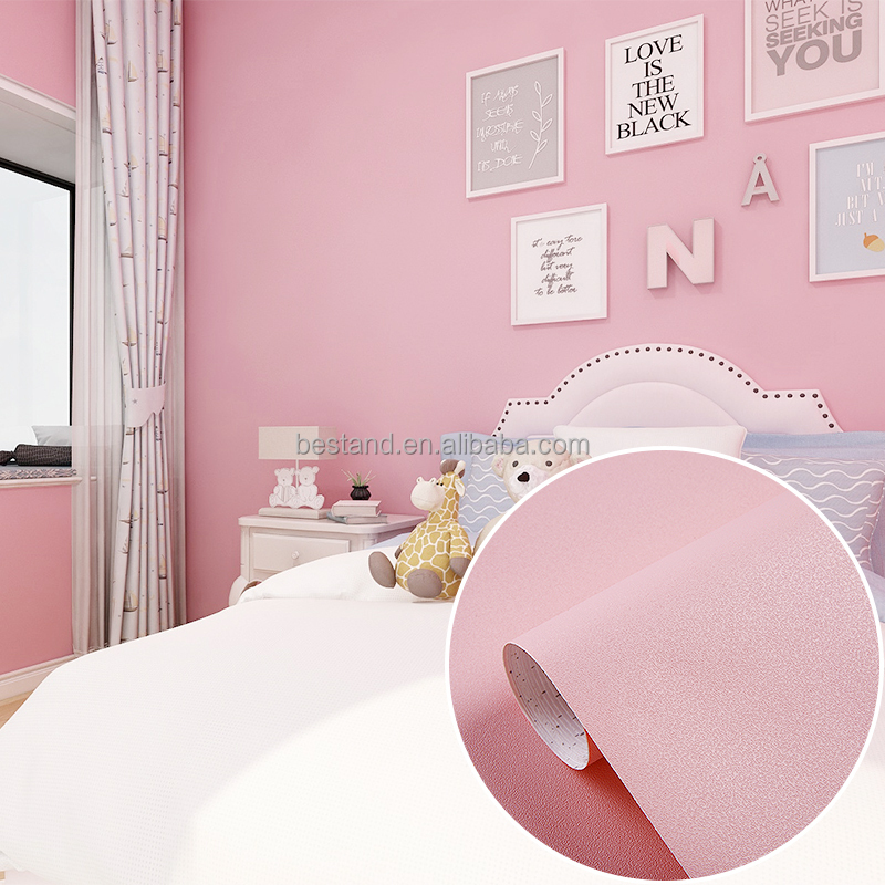 60cm 120cm Width Plain Grey Wallpaper Solid Color Vinyl Peel And Stick Wallpaper