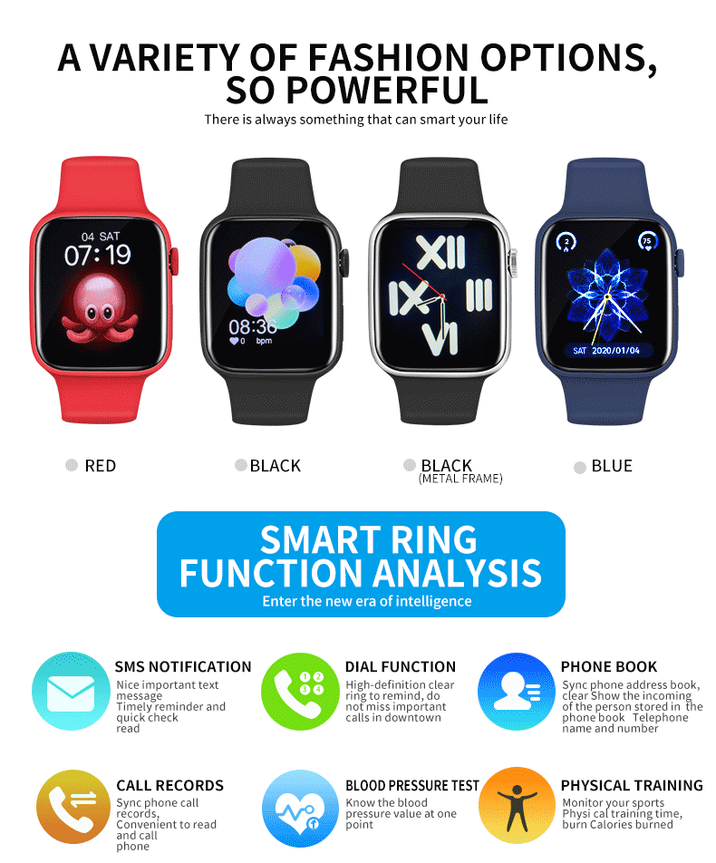 W6 Waterproof Sports Smartwatch Customized Stainless Steel Band