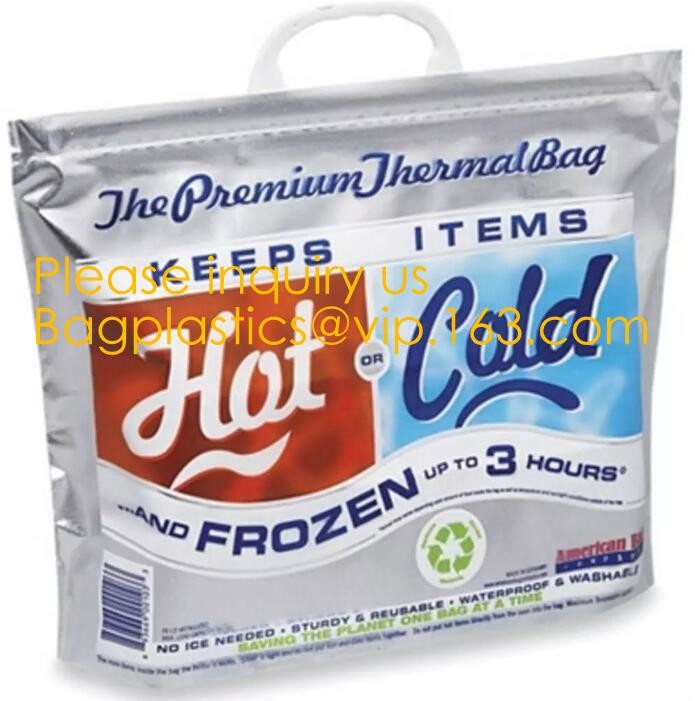 Aluminum Foil Food Use Disposable Cooler Bag Insulated Thermal Bag Organizer Storage Frozen Lunch Bag bagease bagplastic