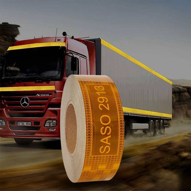 SASO2913 Retro Reflective Markings High Visibility Tape For Trailer Truck