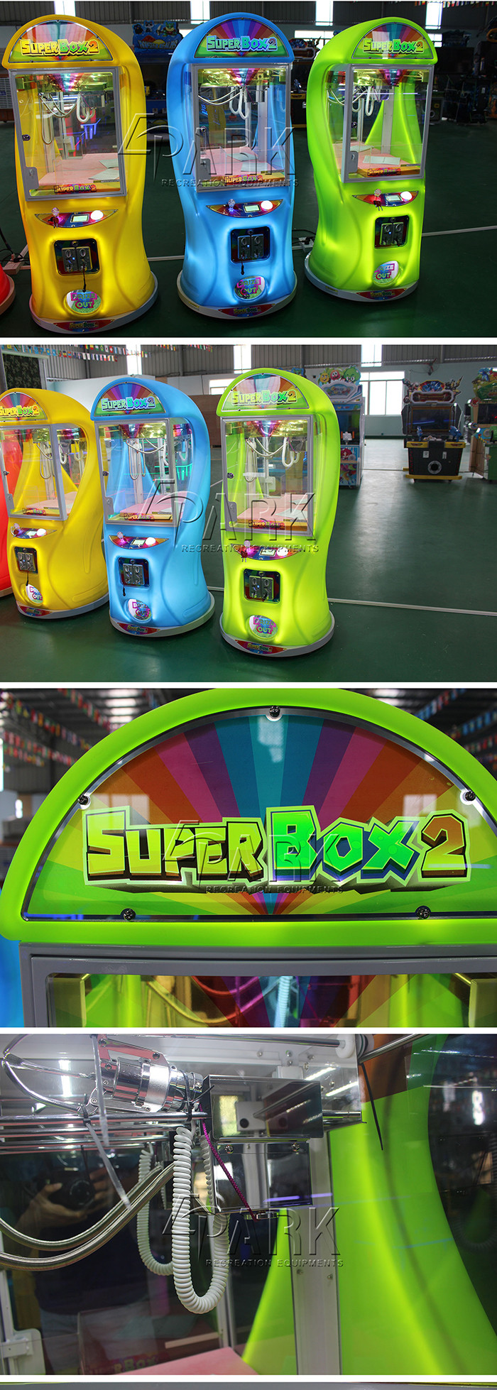 Coin Operated Claw Crane Vending Game Machine For Rental Shop / Supermarket