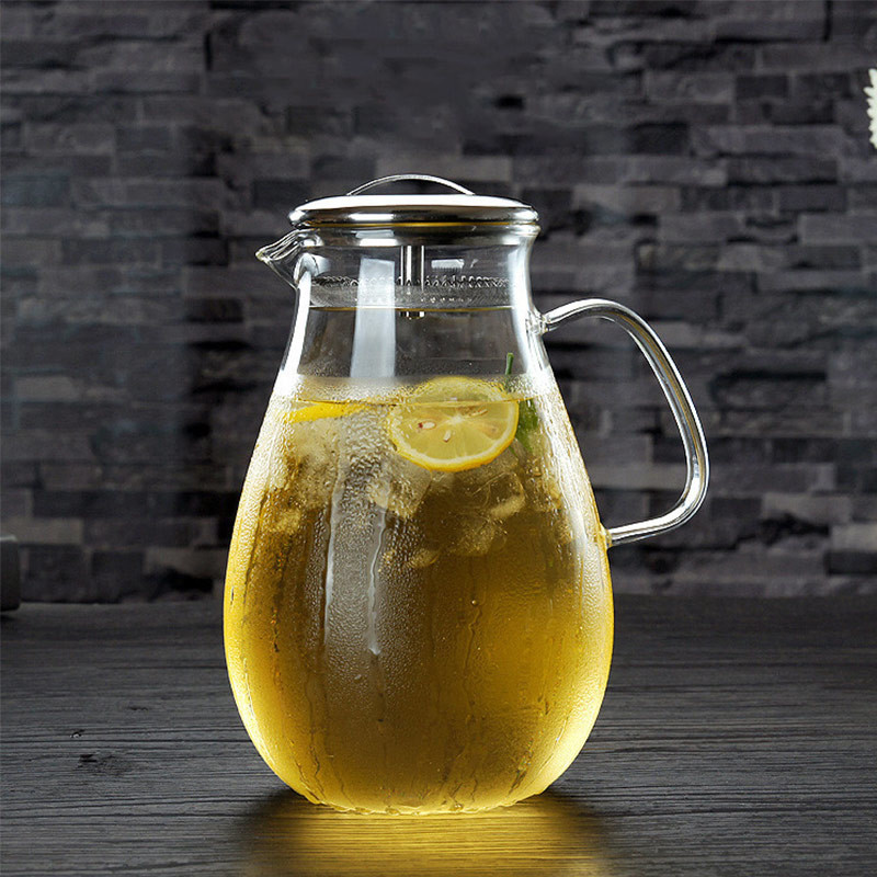 Lead Free 1900ml Coffee Brewing Borosilicate Glass Teapot