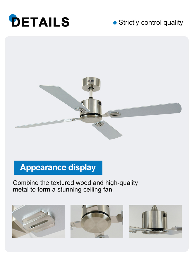 1stshine Ceiling Fan Timer 220V AC 3 Speeds Wall Control Low Noise for Rustic Style