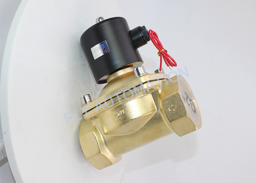UW-50 Electric Water Valve Normally Closed 2W G2" Brass 2/2 Way AC220V UNID