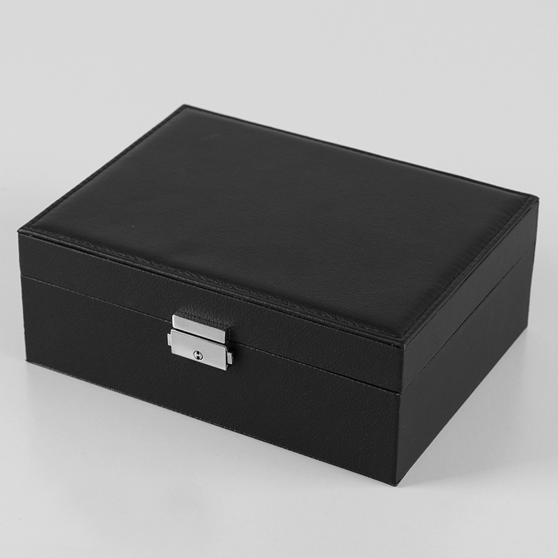 Custom Size Accepted PU Leather Jewelry Box Organizer for Travel and Packaging
