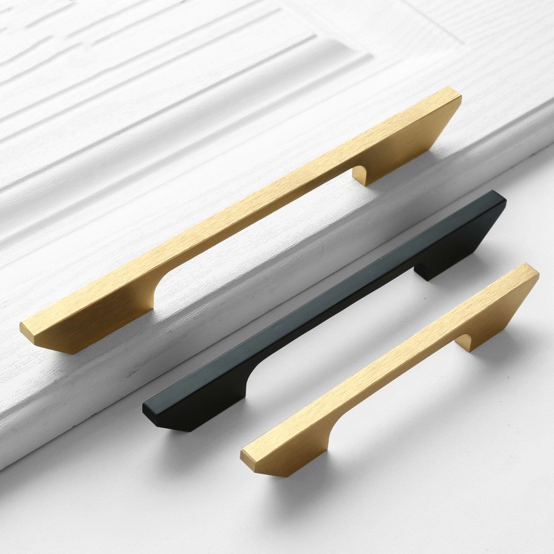 Classic Wardrobe Handles Black Gold 1000mm Decoration Long For Bedroom​