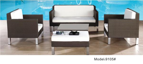 4piece -wicker Rattan garden Outdoor Patio loveseat club chair Sofa Set