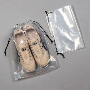 Custom Clothes Storage Bundle with Drawstring PE Bag and Transparent Plastic Pocket