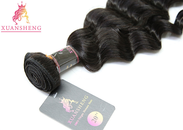 Raw Virgin Peruvian Human Hair No Shedding Loose Wave Extensions