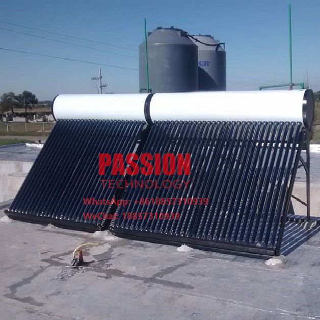 Copper Heat Pipe Thermal Solar Water Heater Stainless Steel 316L With Painted Steel Shell