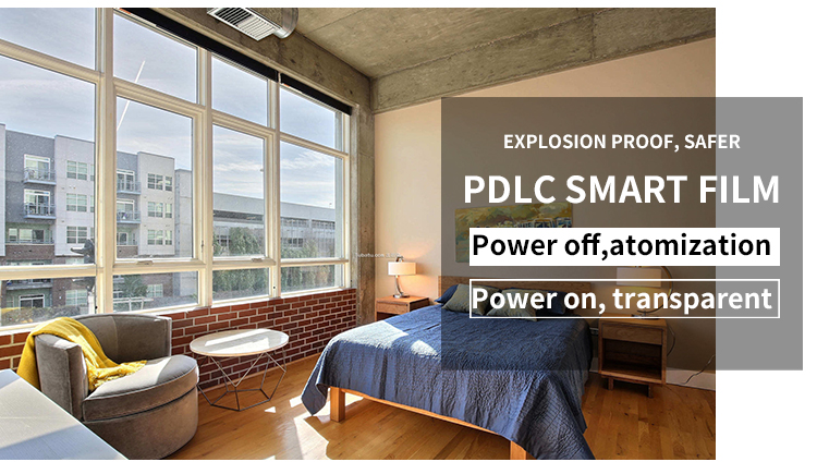 Self-Adhesive Pdlc Film Roll UV Proof Smart Glass Film For Window