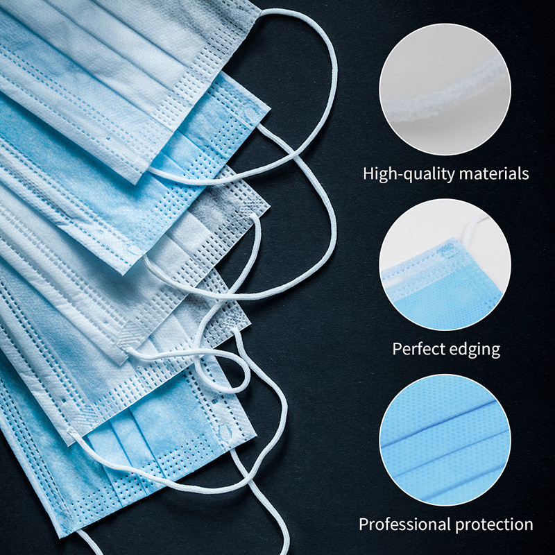 Earloop Style Disposable Protective Face Mask For Bacteria / Dust / Pollen Filtration