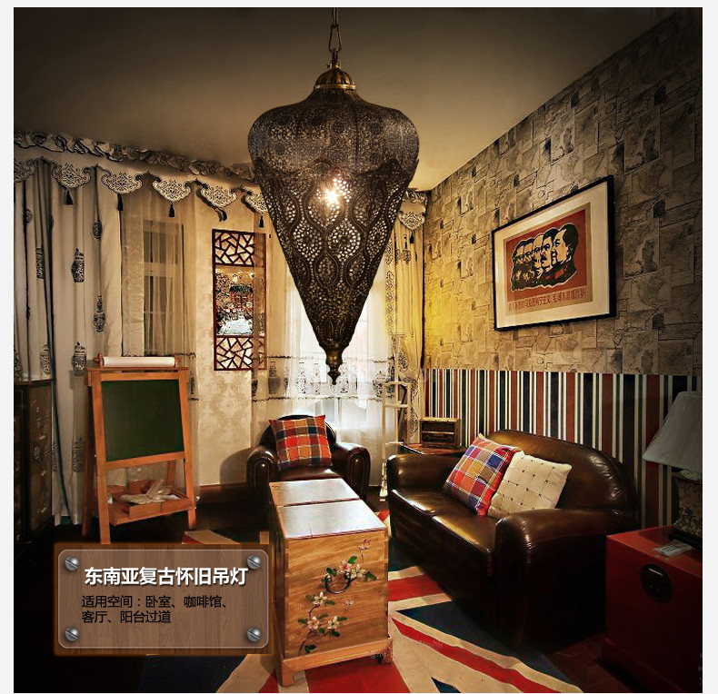 Moroccan Lamp Industrial Vintage Retro Pendant Lights Art Decortive Luminaire(WH-DC-42)