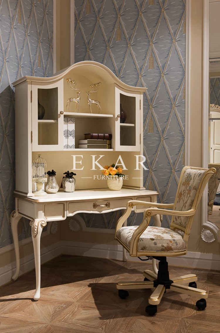 Study Desk With Shelves Computer Desk Wooden Table Make Up Dressing Organizer Antique Writ