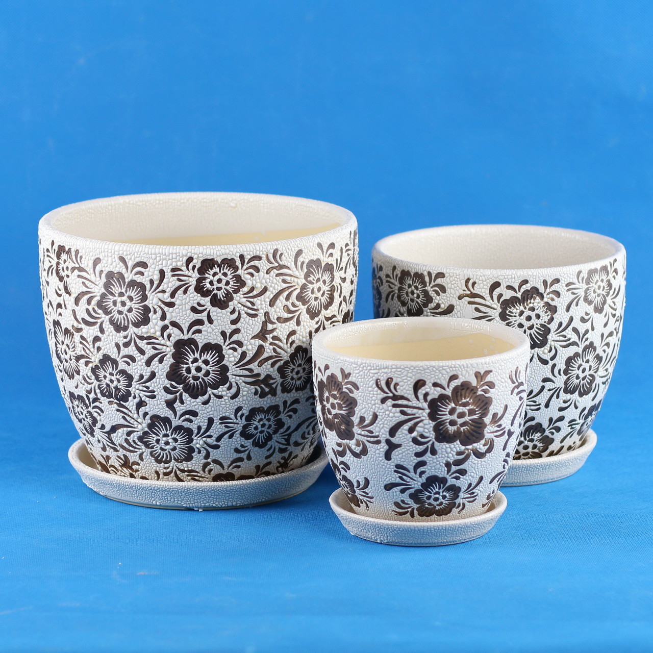 Durable And Versatile Ceramic Pots Glossy Finish For Living Room