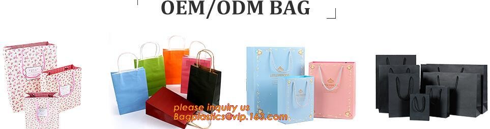 Customized Red Printed Kraft Paper Shopping Bag with Ribbon Handles and Bowknot,Kraft Paper Shopping Bag with Kinds off