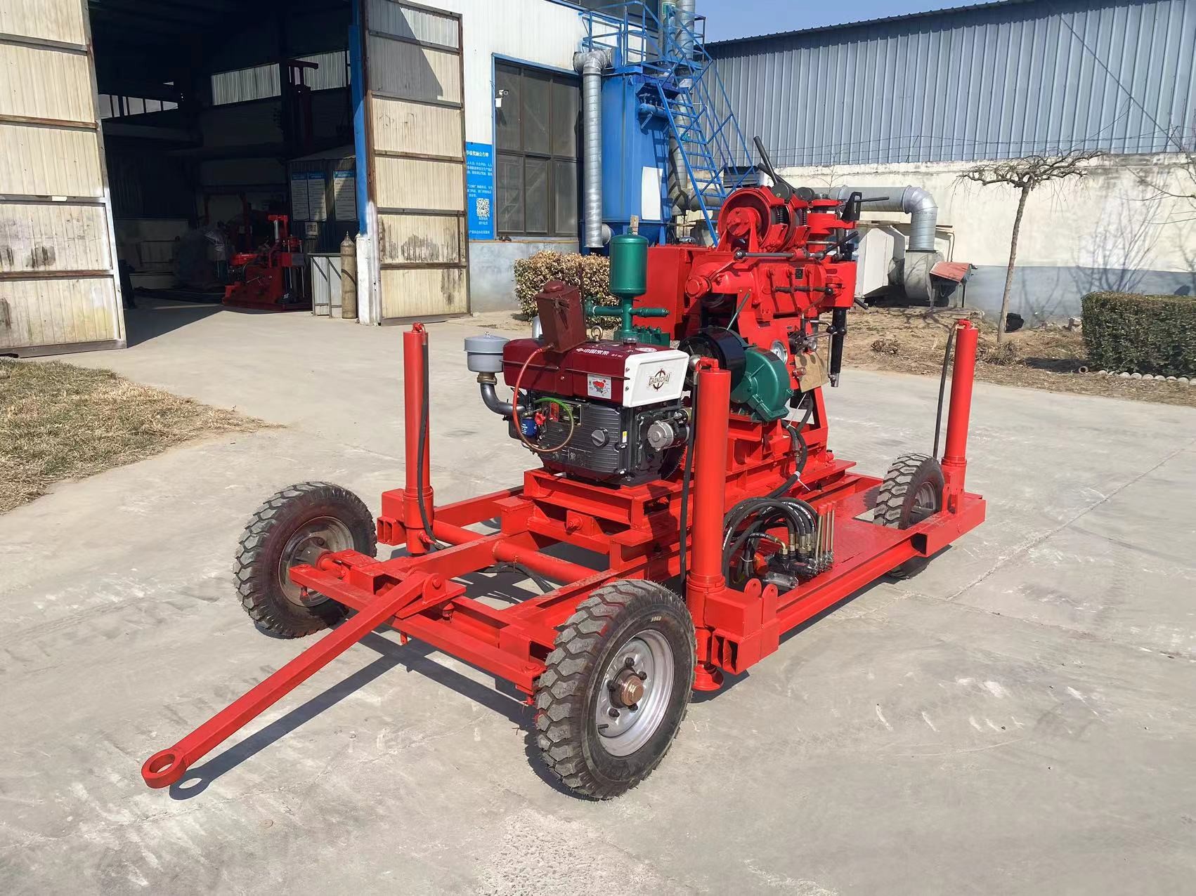 4-Wheel Hydraulic Tower Core Drilling Rig/Hydraulic Geotechnical Sample Investigation Core Drilling Rig