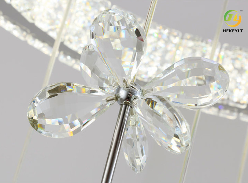 Modern Minimalist LED Luxury Crystal Candle Chandelier For Dining Living Room