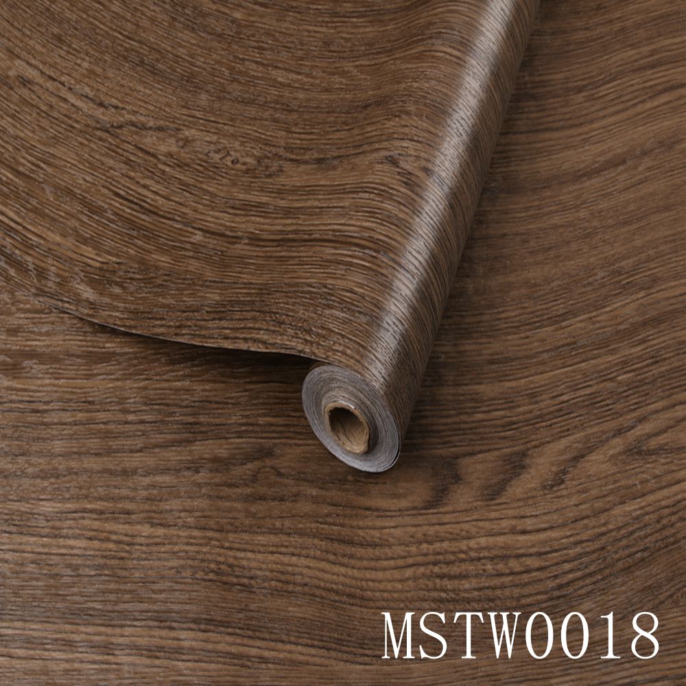 Wood Grain Self-Adhesive PVC Vinyl Wall Panels Modern Style Wallpaper Contact Paper for Door Stickers