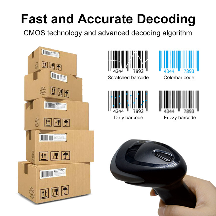CE FCC RoHS Usb Qr POS Barcode Scanner 2d Data Matrix Handheld