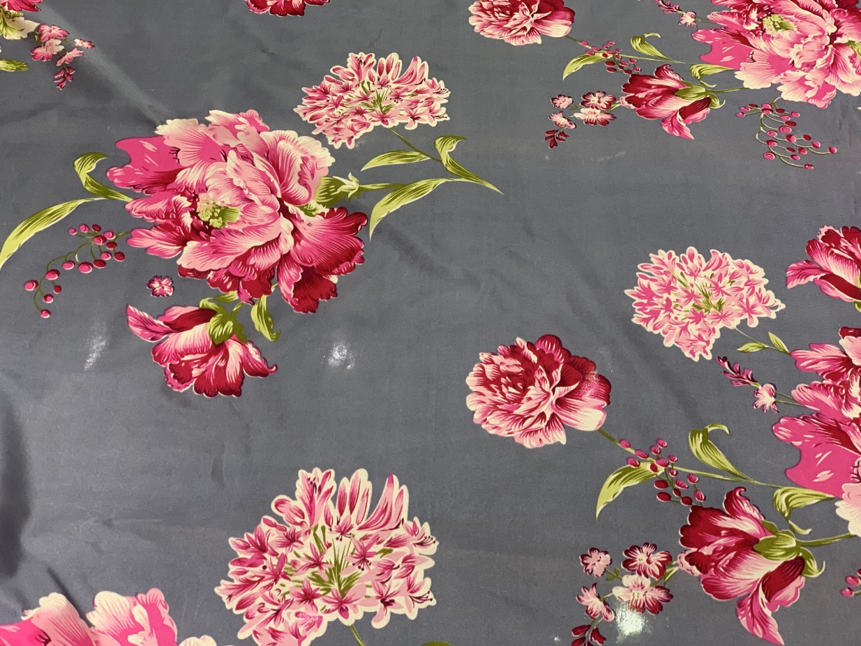 2.3m Wide 100gsm Polyester Tricot Fabric Flower Printing For Mattress Cover