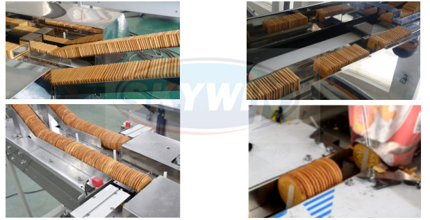 Two Lane Biscuit Sandwich Machine With Trayless On Edge Packing Machine