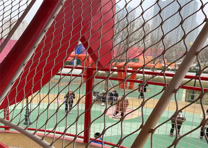 AISI304 Stainless Steel Cable Netting For Bird Parrot Zoo Enclosure Fencing
