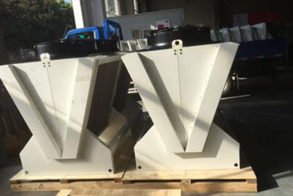 Process Hydrophilic Aluminum V Type Fin Dry Air Cooler Sustem