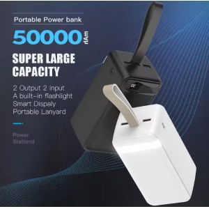 Power Bank 50000mah USB Type C and Micro USB Input Ports Mobile Charger Power