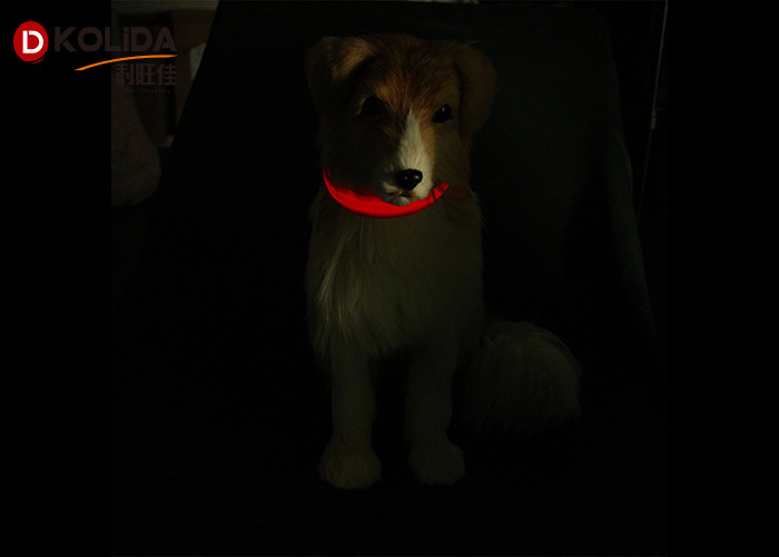 Security LED Iluminous Anti Lost Dog Collar Night Necklace With 1 * CR2032 Button Batteries