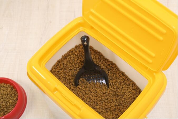 40L 15kgs 17lbs high quality stocked customized pet food storage container bucket dispenser dog food can box for dog cat