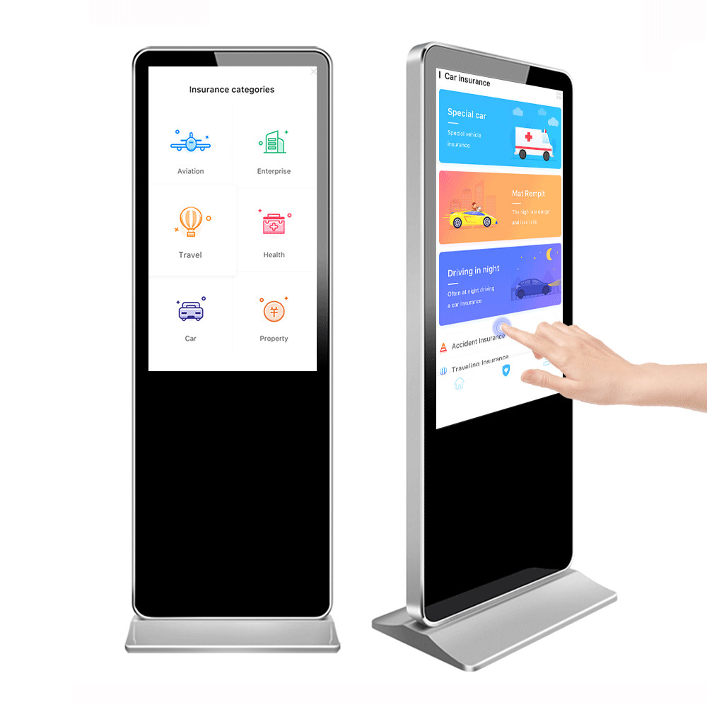 4K Indoor Standalone LCD Digital Signage LED Poster Kiosk With USB Wifi Control