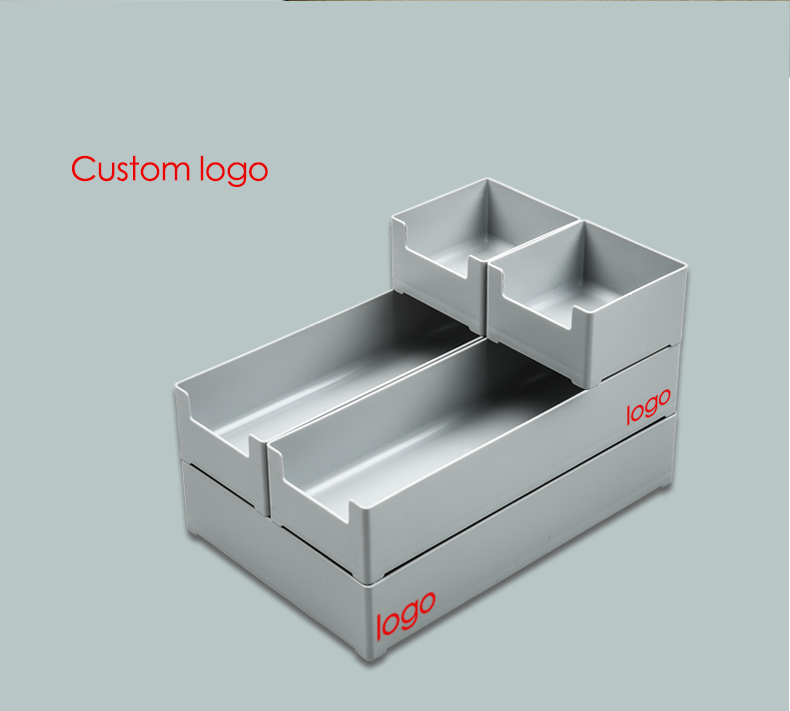 10x20cm White Plastic Drawer Organizer For Kitchen Rectangle