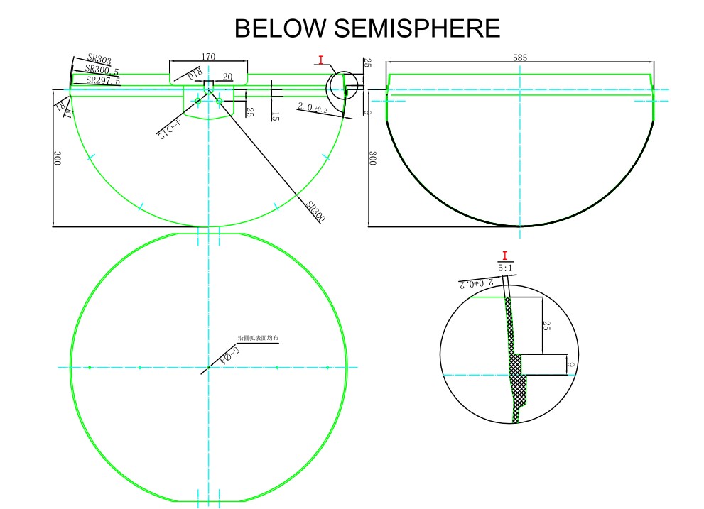 600mm Glass Fiber 6.3KG Aircraft Warning Sphere