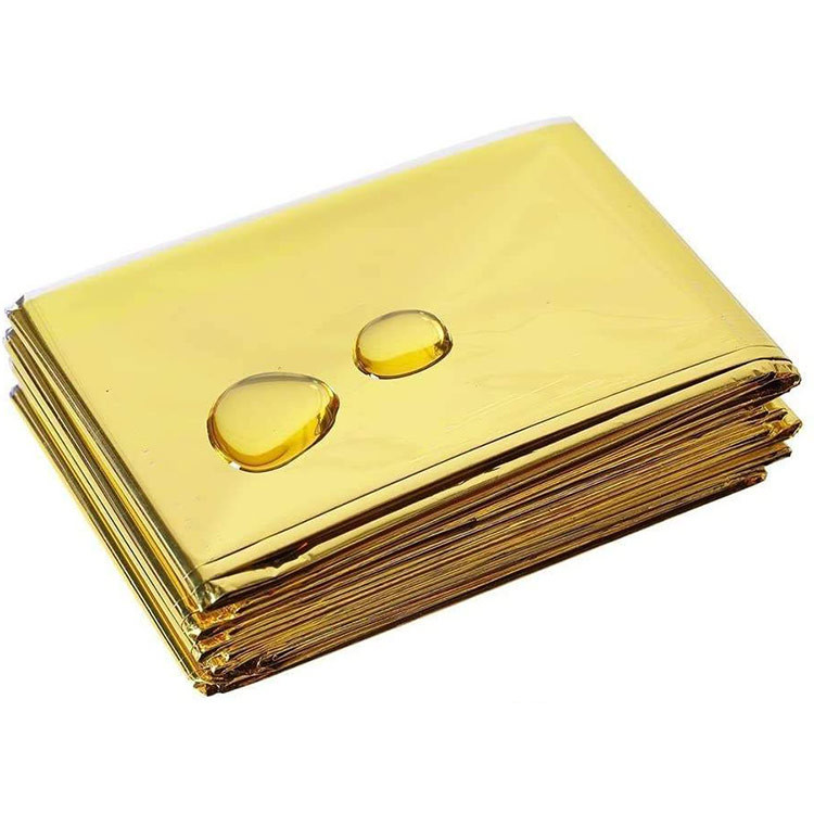 Thermal Single Foil Mylar Polyethylene Space Blanket Rescue Emergency Survival Blanket
