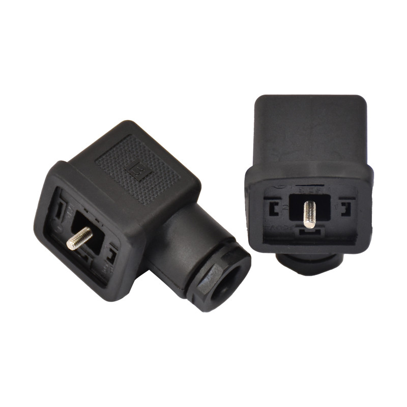 PA GF Solenoid Valve Waterproof Connector A B C Code Electric Plug DIN43650B TPU For LED