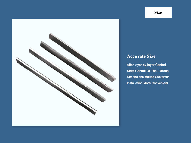 Sharp Diagonal Zig Zag Blade 58-62HRC Hardness Customized Coating Size