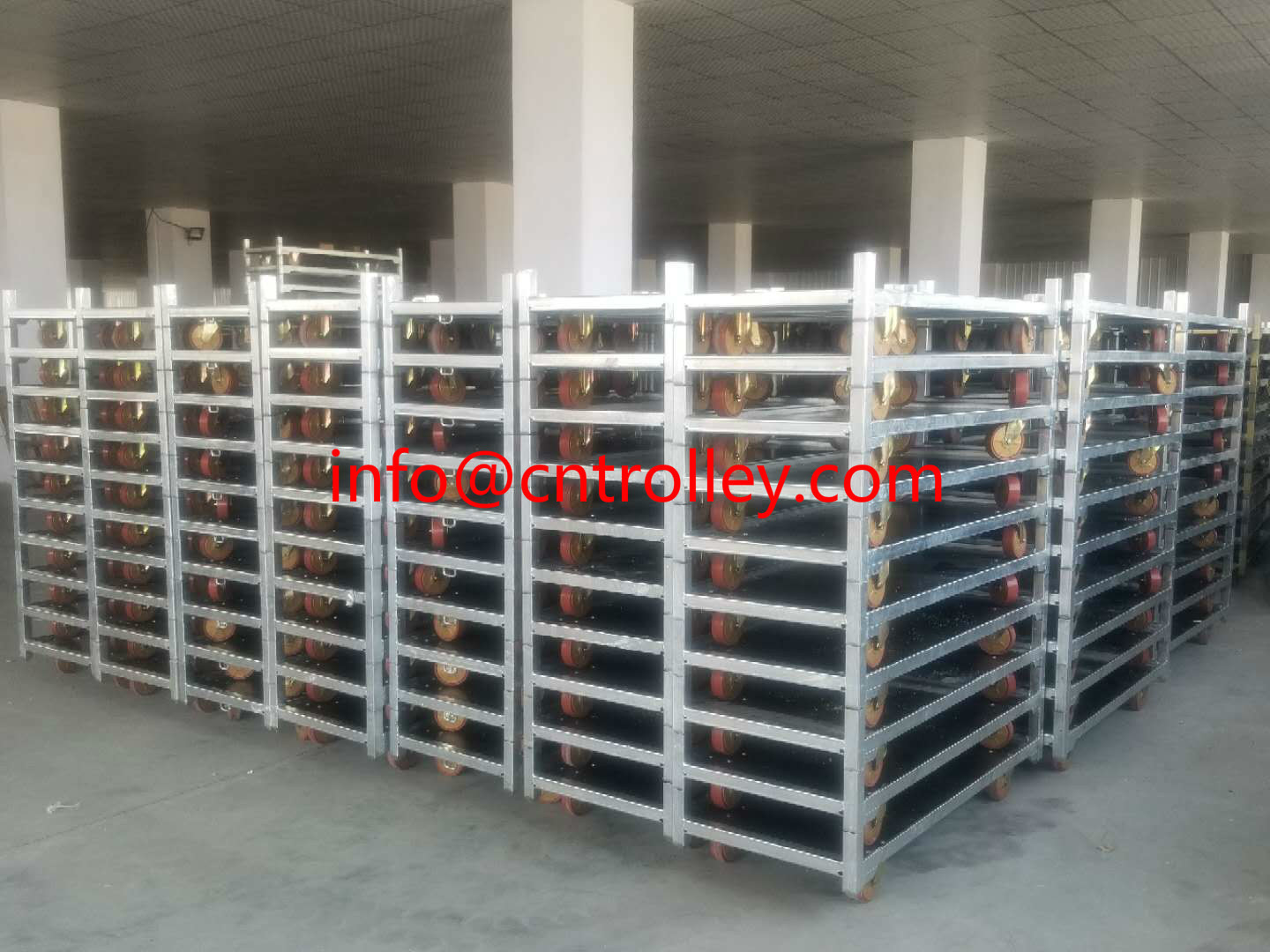 Metal Mesh Hot Dip Galvanized Danish Trolley Easy To Install