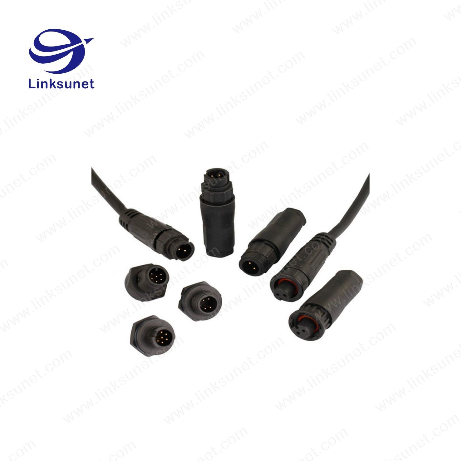 Circular Connector Cable Assembly 8P Connector ADD XHP - 12 UL1061 PVC LED Wiring Harness