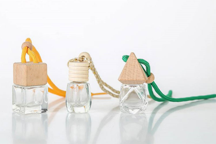 Air Fresh Hanging 15ml Square Glass Perfume Bottle