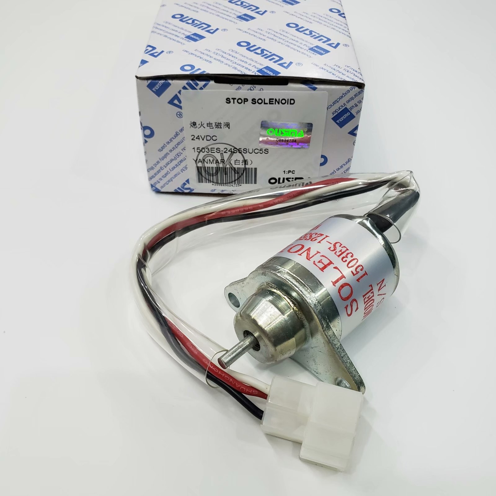 OUSIMA Fuel Shut Off Solenoid Valve 1503ES-24S5SUC5S 24V For Yanmar Excavator