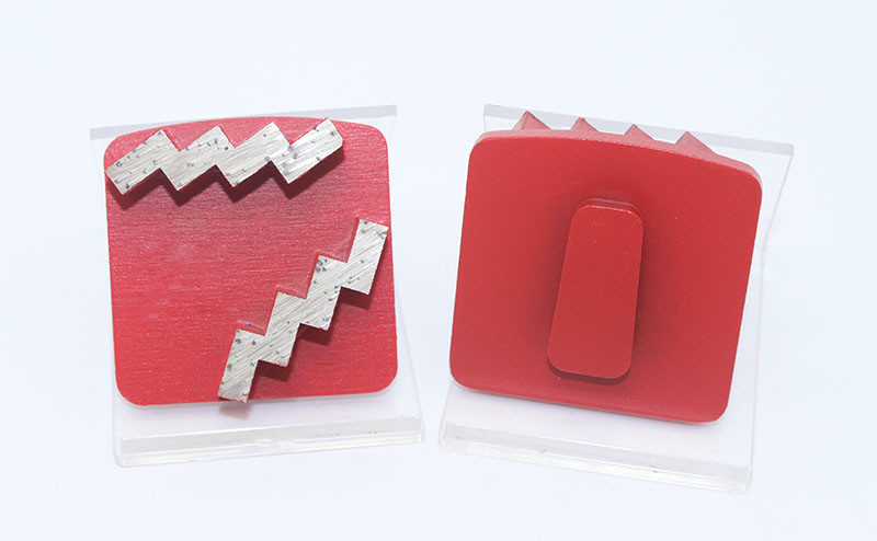 Triple ZIGZAG Segments Redi Lock Diamond Grinding Shoes for Husqvarna