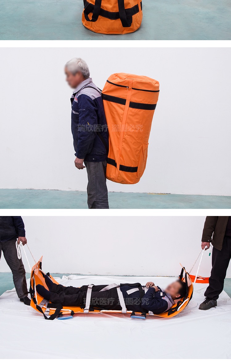 Class I Firefighting Multifunctional Sked Rescue Stretcher in Orange for Firefighting