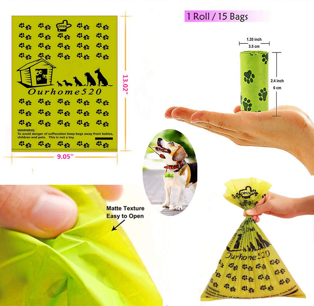 Biodegradable custom puppy waste bag printed scented poop bags