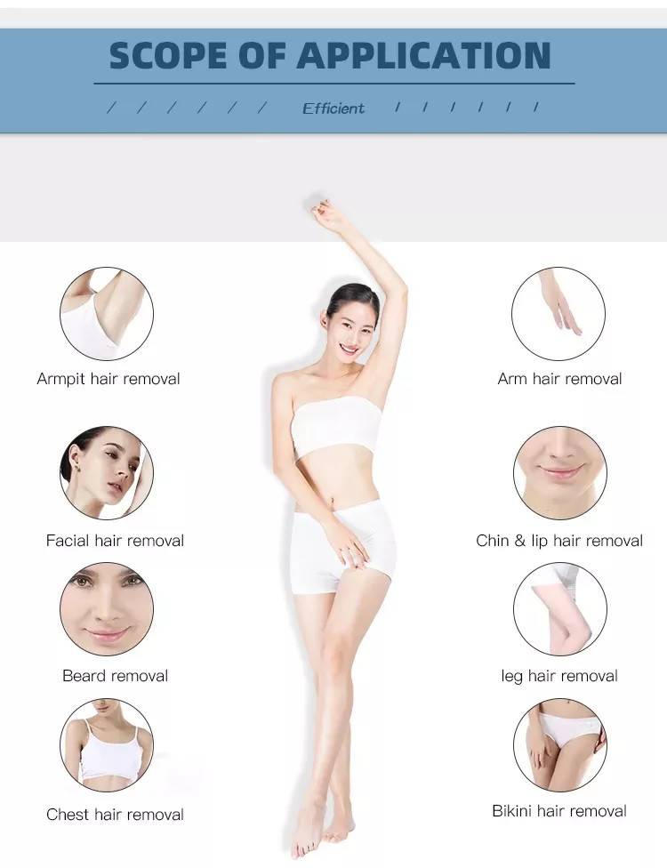 Beauty 808nm Diode Laser Hair Removal Machine Triple Wavelength Silver Edge 400W