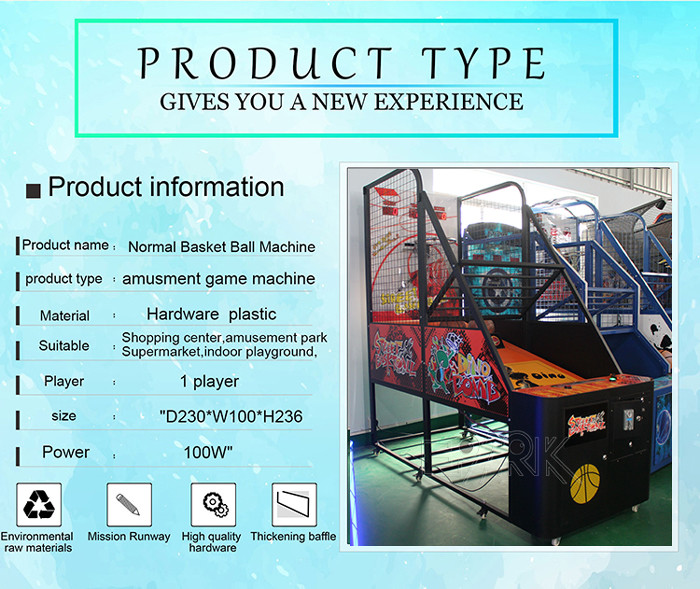Coin Pusher Street Basketball Arcade Game Machine 2 Player
